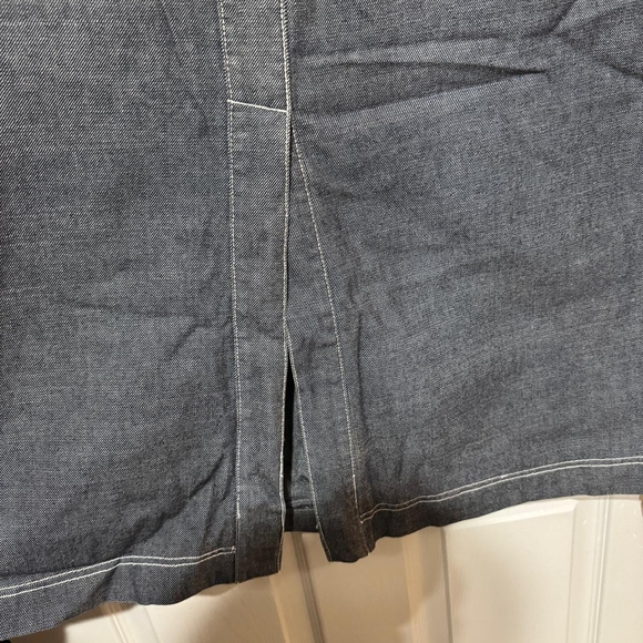 Vintage Long Grey Blue Denim Skirt - Picture 3 of 5